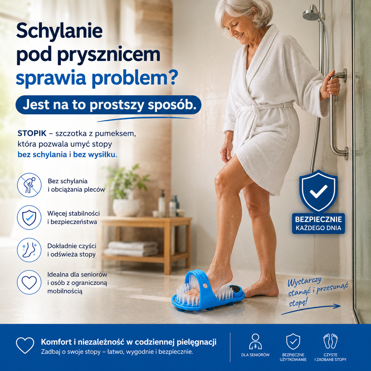 STOPIK – mycie stóp bez schylania