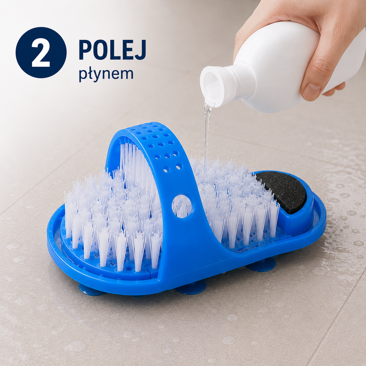 Krok 2 – polej płynem