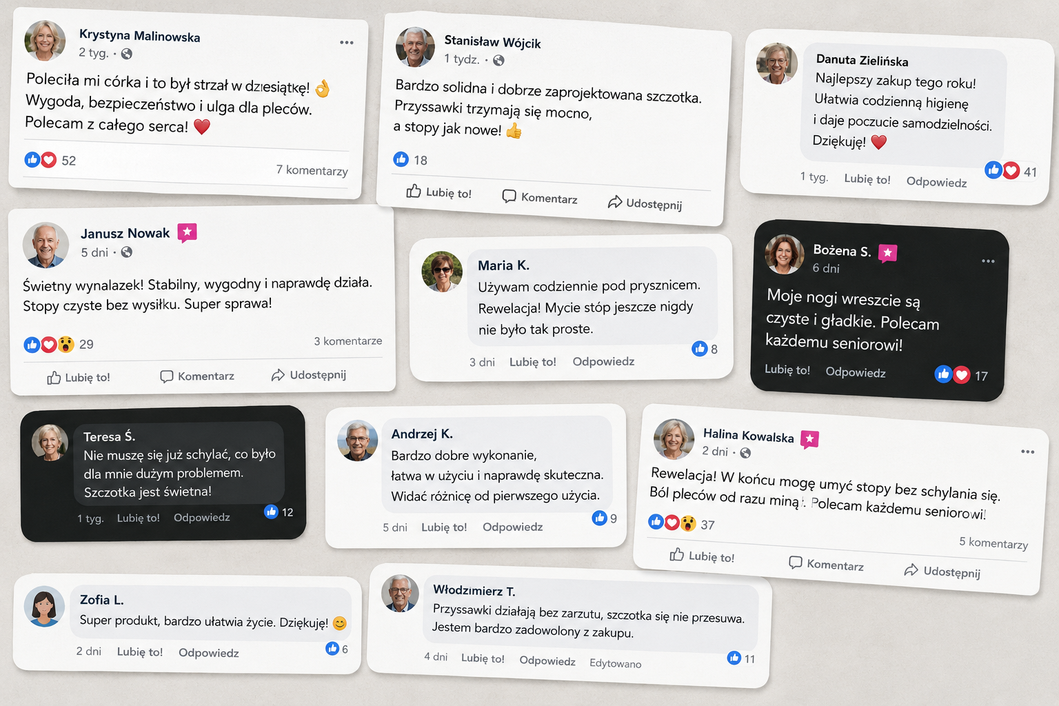 Opinie klientów STOPIK z Facebooka